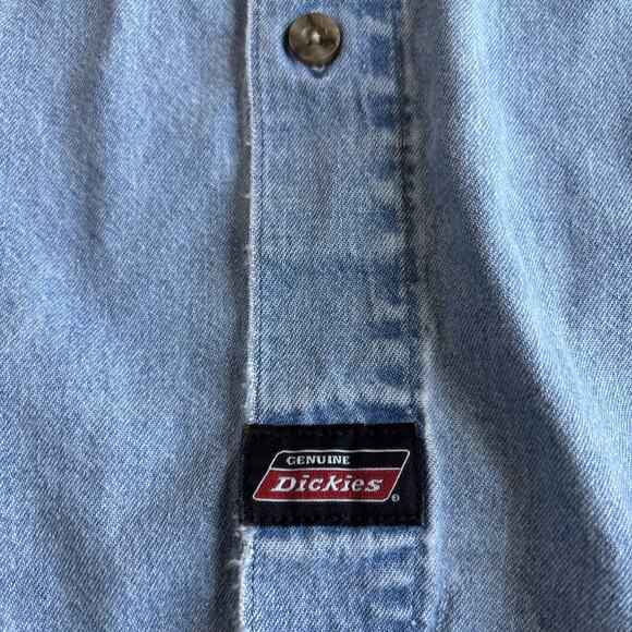 Dickies Light Blue Casual Button Down Shirt - Picture 10 of 15
